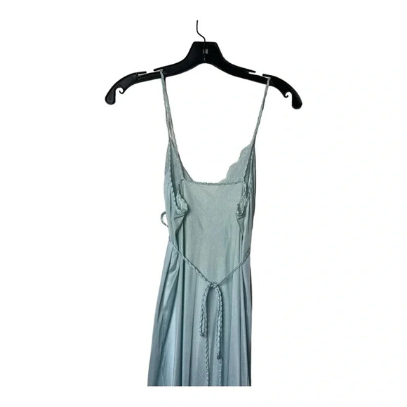 1546. VINTAGE‎ 1970’s GILEAD LACE SPAGHETTI STRAP LINGERIE NIGHTGOWN BABY BLUE - Picture 6 of 7